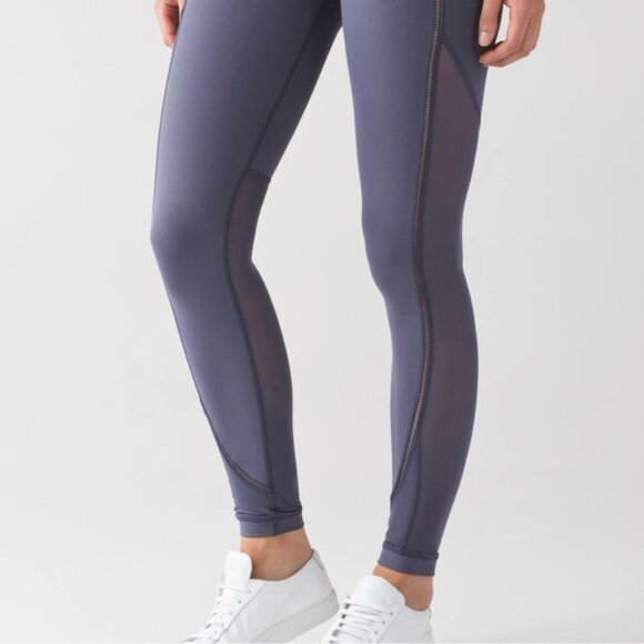 Lululemon Sculpt It Tight Leggings Greyvy High Rise Full Length Size 6 - Picture 3 of 14